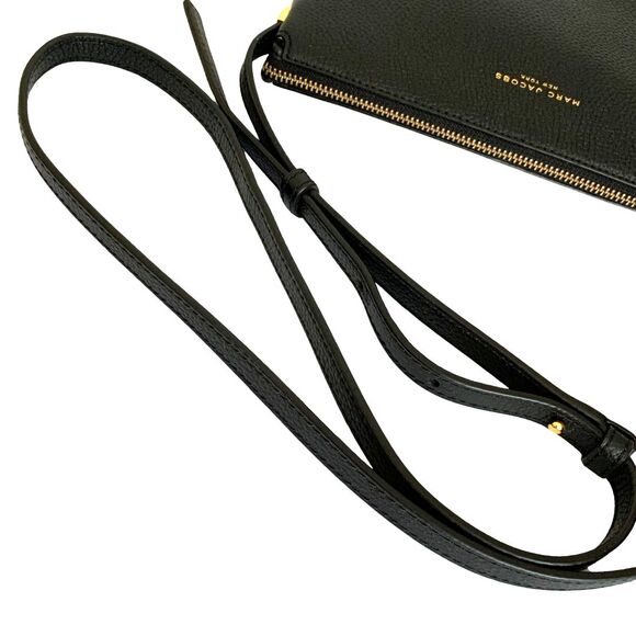 Marc Jacobs Black Pebbled Leather Crossbody with Adjustable  Strap Small - Picture 10 of 13